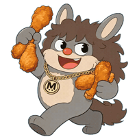 Fast Food Eating Sticker