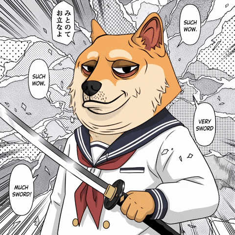 Shiba Inu Art GIF by Doge Pound