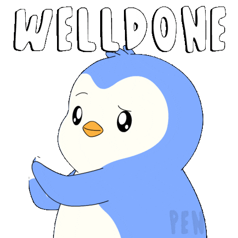 Well Done Wow Sticker by Pudgy Penguins