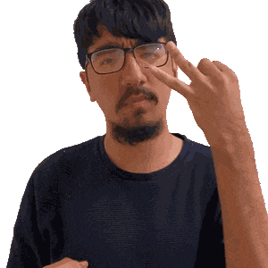 Two Fingers Hand Gesture Sticker