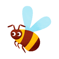 onceuponafarm flying bee bug insect Sticker