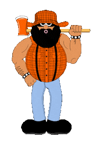Hipster Lumberjack Sticker by Originals