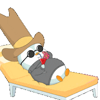 Relaxing Out Of Office Sticker by Pudgy Penguins