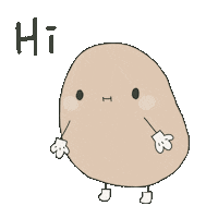 Pototo618 hello hi potato 嗨 Sticker