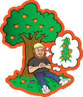 Josh Heinrichs Orange Sticker by Dads Elixir