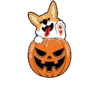 Trick-Or-Treat Dog Sticker by Petique, Inc.