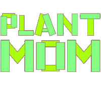Typography Plant Mom Sticker by Rob Jelinski Studios, llc.