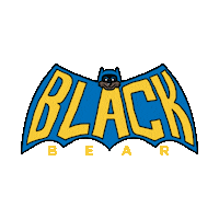 blackbearclo logo batman black bear bearnie Sticker
