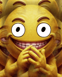 lansceif yellow guy crazy head weird yellow guy GIF