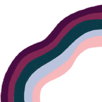 daviesanddixon rainbow colors squiggle squiggly Sticker