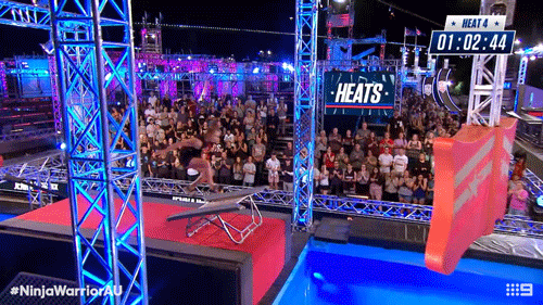 NinjaWarriorAU giphyupload ninja channel 9 ninja warrior GIF