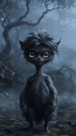 dalindasnyman giphygifmaker scary forest staring GIF