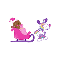Santa Claus Unicorn Sticker by Onix Pink Shop