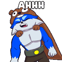 Yell Blue Cat Sticker by Toshithecat