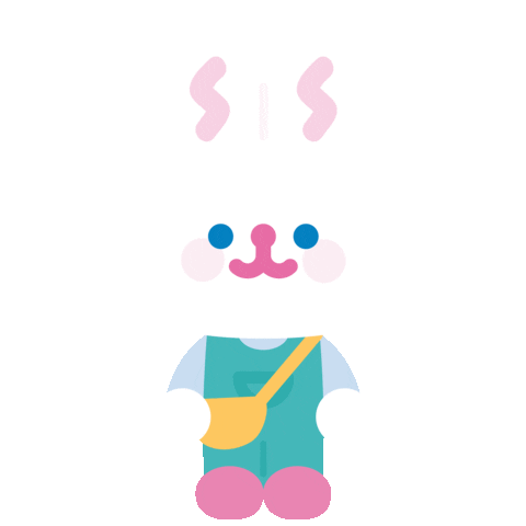 Rabbit 토끼 Sticker by THE RECORDER FACTORY