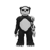Panda Stare Sticker by Endangered Labs