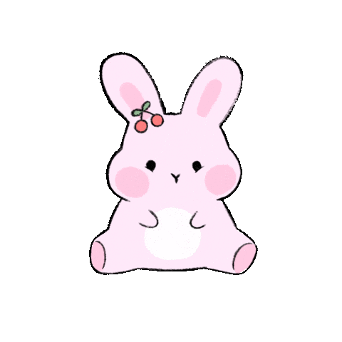 TOJIMoonGoo coquette pink bunny pink rabbit tojimoongoo Sticker