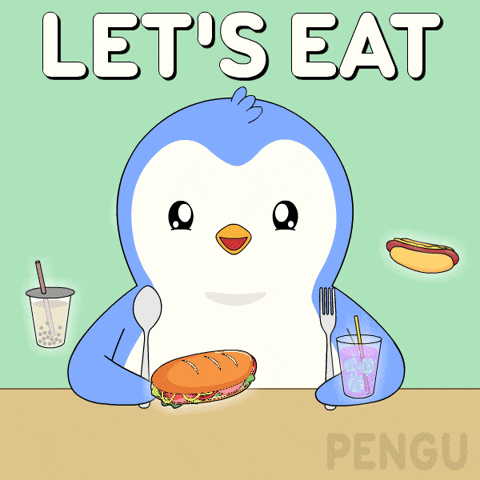 Bubble Tea Eating GIF by Pudgy Penguins