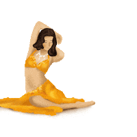 yamilanazaralet yellow amarillo bellydance bellydancer Sticker