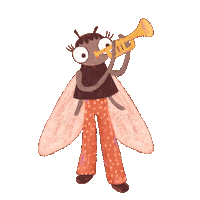 Fly Jazz Sticker by pomelody