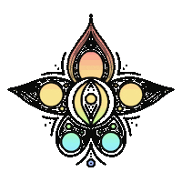 drawithella mandala drawithella rainbowflower rainbowmandala Sticker