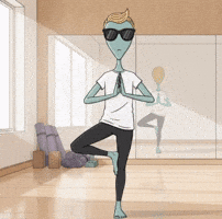 Yoga Be Still GIF by Lonely Aliens