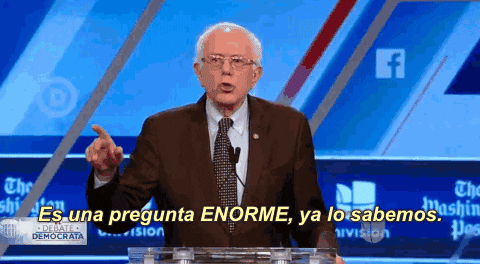 pregunta enorme bernie sanders GIF by Univision Noticias