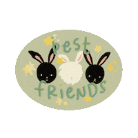 Best Friends Bunny Sticker