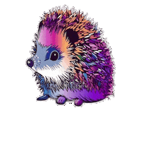 Hedgehog Jumping Sticker