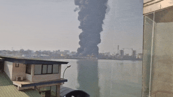 Smoke Rises From Site of Deadly Explosion at Guinea Oil Terminal