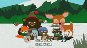 critter christmas celebration GIF by South Park 