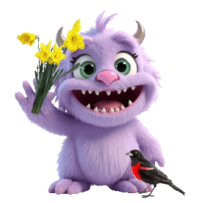 Spring Cute Monster Sticker