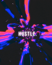mrxazka text hustle liquid warp GIF
