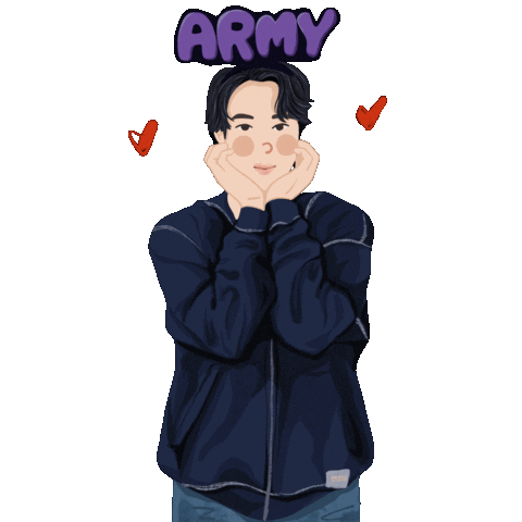 V Jin Sticker by Tizzm