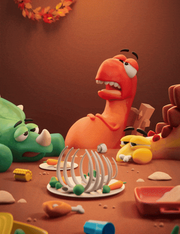 Gathering Dinner Table GIF by Claynosaurz