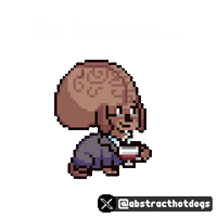 Excited Big Brain Sticker by HotDogs