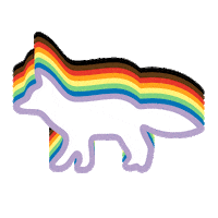 Rainbow Pride Sticker by Maison Kitsuné