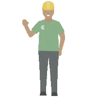 Happy Wave Sticker by Conestoga Contracting Group