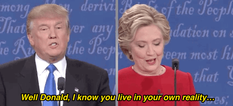 well donald i know you live in your own reality GIF by Election 2016