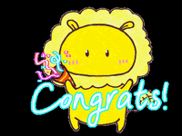 cclion34 congrats congratulations 恭喜 慶祝 GIF