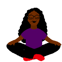Sticker Meditating Sticker by Linnéa Teljas Puranen