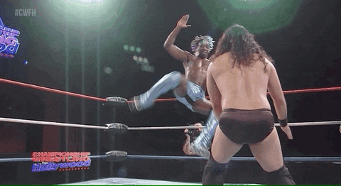 Knockout Kick GIF by United Wrestling Network