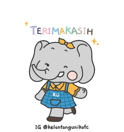 kelontongunik thank you thanks thankyou terima kasih Sticker