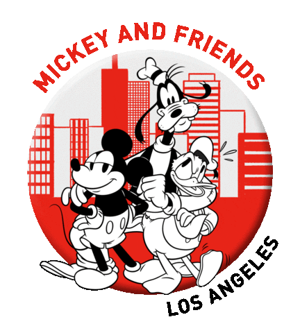 Los Angeles Friends Sticker by Mickey Mouse