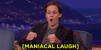bill skarsgard evil laugh GIF by Team Coco