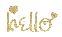 Glitter Hello Sticker