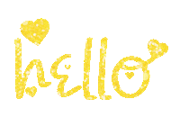 Glitter Hello Sticker