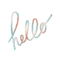 margeart hello glitter lettering shine Sticker