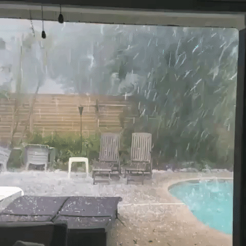 Hail and Wind Batter Merritt Island, Florida