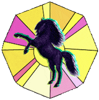 yescatieburrill neon horse electric pony Sticker